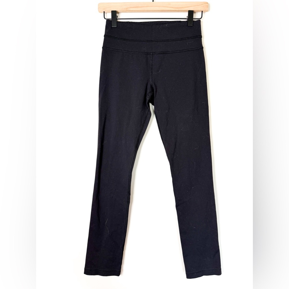lululemon athletica Black Women's Mid Rise Straight Ankle Leggings size 2